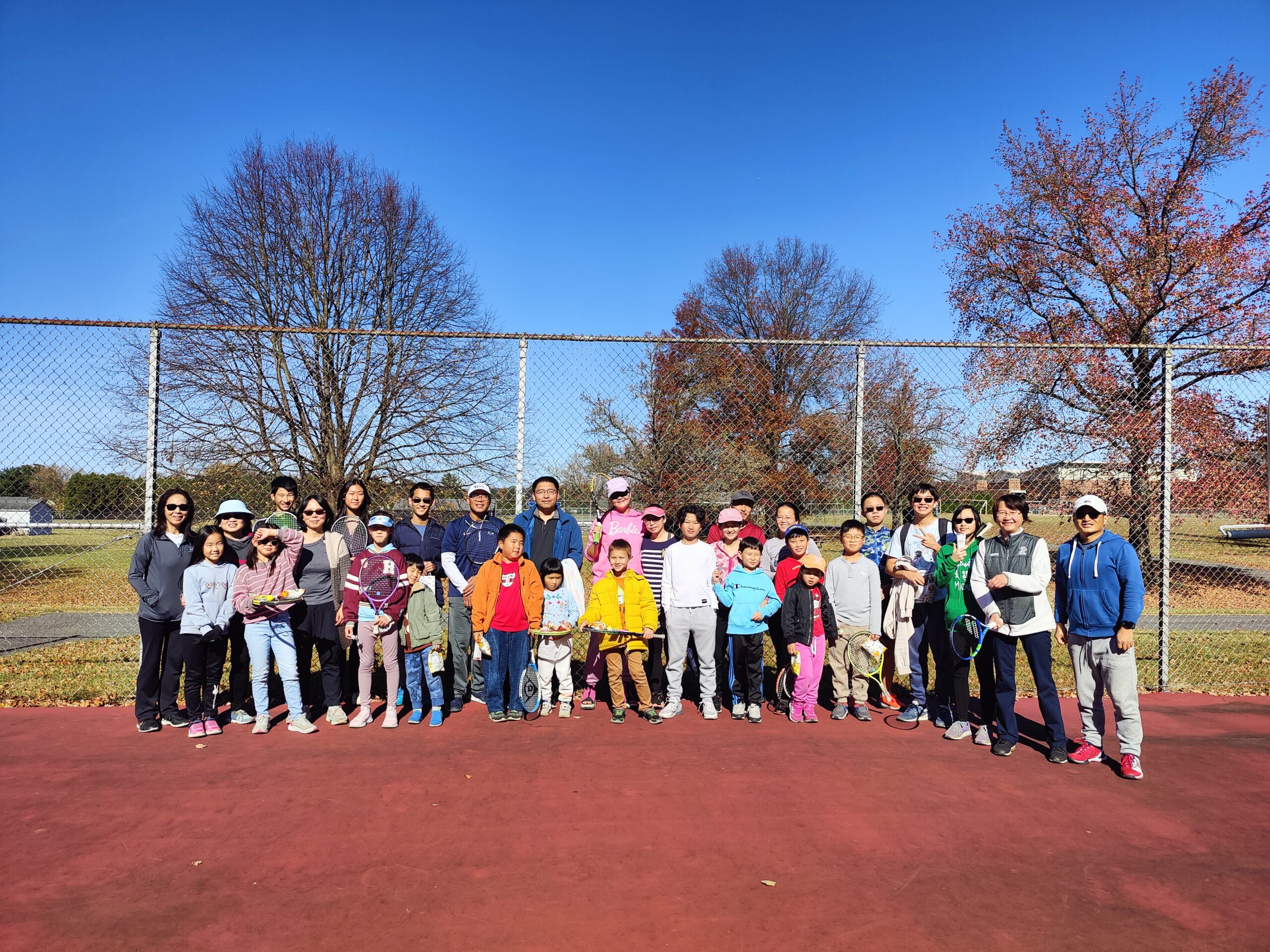 The full 2024 fall tennis club group