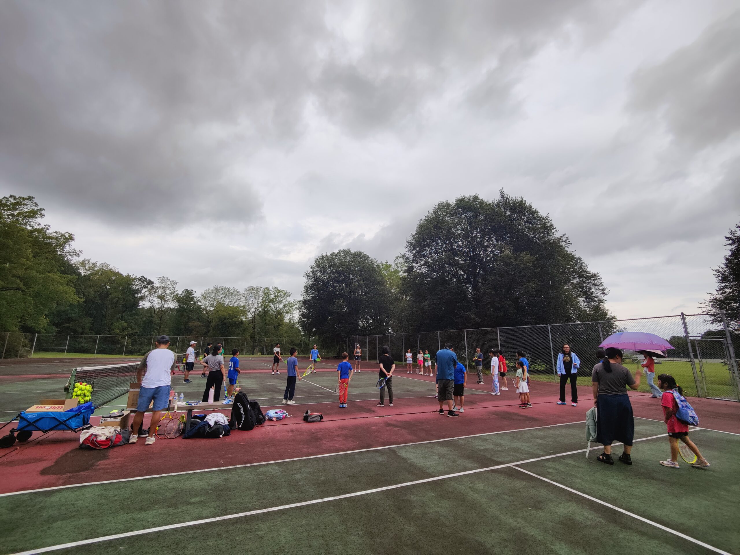 Fall tennis instruction at Northampton courts